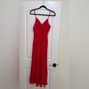 Zara Red Slip Maxi Dress Size S